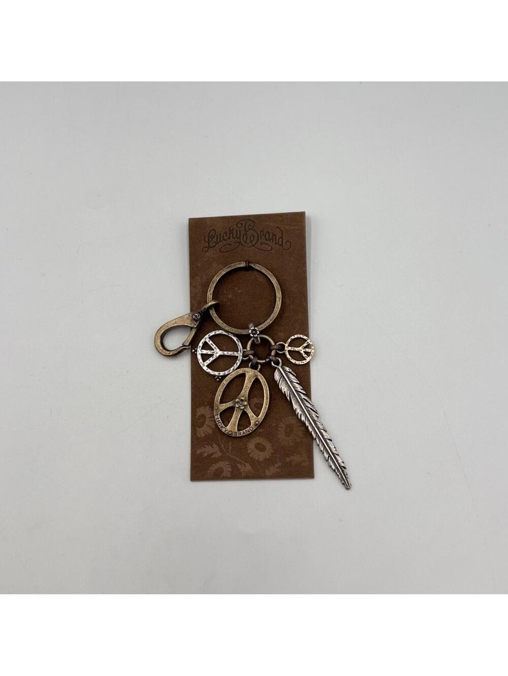 Y2K Lucky Brand Boho Peace Charm Keychain/ Bag Charm
